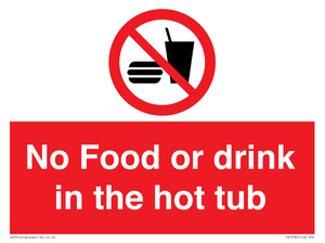 No Food or drink in the hot tub